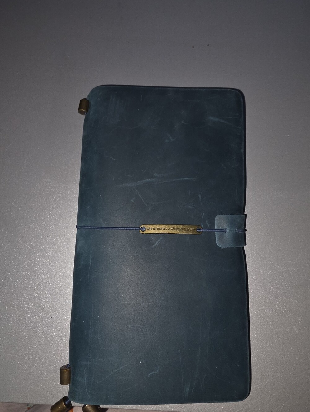 Travellers Notebook/journal With Refills - Blue Leather